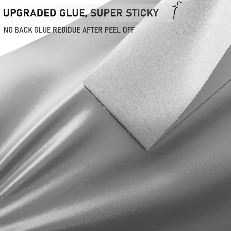 YAFLC Self Adhesive Leather Repair Tape Kit, 4"x 63" Leather Repair Patch for Furniture, Leather Repair Patch for Car seat, Sofas, Couch, Boat Seat Gray - Image 2
